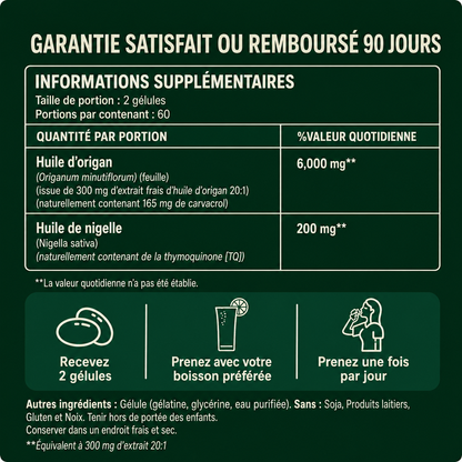 Poferda Huile d'Origan & De Nigelle – Élimine Les Mycoses Des Ongles